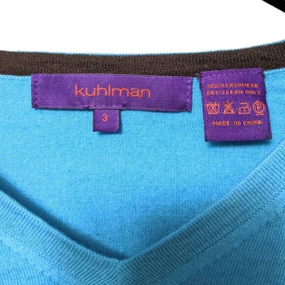 KUHLMAN 100% Cashmere V-Neck Sweater XL - Picture 3 of 6
